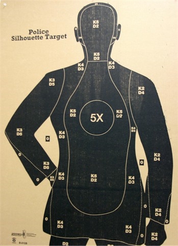 B21CB Target - Police Qualification Silhouette - Box of 100