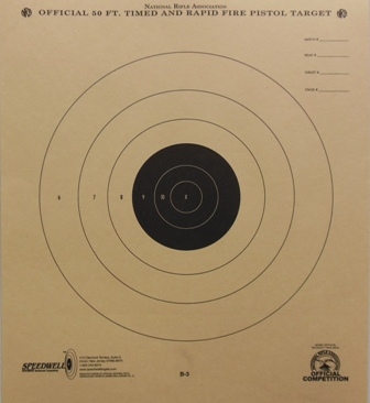 NRA Official Pistol Target  B-3 - Box of 1000