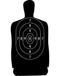 Official NRA Police Qualification Silhouette B34 Target - Box of 500