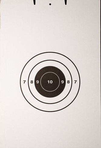 FBI Single Bullseye Cardboard Target - Bundle of 100