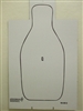 FBI-Q Shoulder Cut Cardboard Qualification Target - Bundle of 100