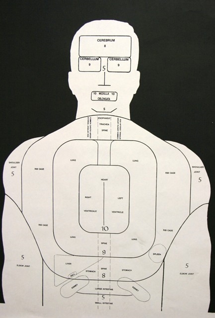 G64 Range Target - Vital Organs Silhouette - Box of 200