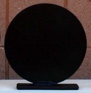6" Round Steel Target with Base - 3/8" AR 500 Steel Plate Knock down and Setup Per Each