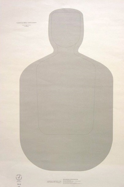 Official NRA TQ-22 - 50 Ft Police Silhouette Target - Box of 500