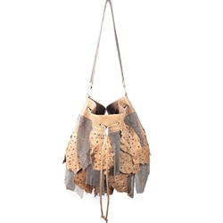 Metal Mesh Feather Bag