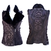 Torerose Embroidered 2010 Vest w/ Beaver Collar