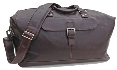 Boconi Tyler Tumbled Cargo Duffle in Coffee