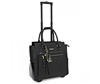 Cabrelli Paris Patent Rolling Briefcase in Black