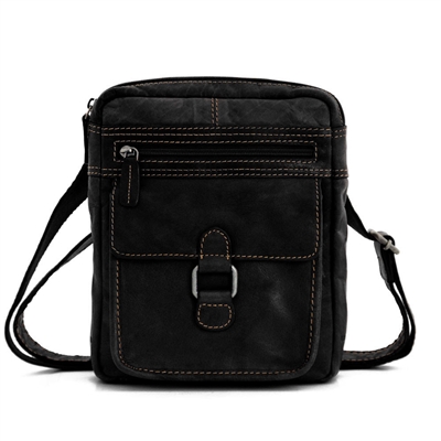 Jack Georges Voyager Slim Crossbody in Black