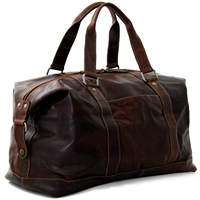 Jack Georges Voyager Leather 18" Duffel in Brown