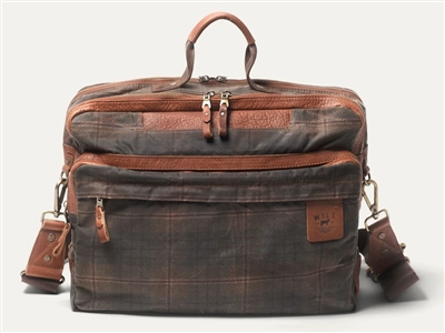 Will Adventure Commuter Brief Bag Tan Plaid