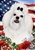 Maltese In A Field Of Flowers With An American Flag Behind The Dog Garden Flag Art Work Is By Tamara Burnett