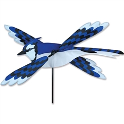 28 inch Blue Jay Whirligig Garden Spinner by Premier Kites. All hardware included.