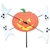 Jack O Lantern with ghosts spinning around it in a gentle breeze. All hardware included.