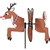 Christmas Reindeer Petite Garden Spinner with fins that spin in a gentle breeze. All hardware included.