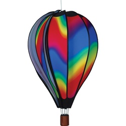 Wavy Gradient Hot Air Balloon Garden Spinner that spins in a gentle breeze.