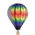 Double Chevron Rainbow Hot Air Balloon Garden Spinner that spins in a gentle breeze.