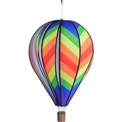 Traditional Rainbow 26" Hot Air Balloon Spinner that spins in a gentle breeze.