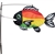 Bright Rainbow Swimming Fish Wind Sock that sways in a gentle breeze. All hardware included.