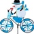 Snowman On A Large Bicycle Garden Spinner with wheels that spin in a gentle breeze. All hardware included.