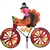 Thanksgiving Turkey On A Large Bicycle Garden Spinner with wheels that spin in a gentle breeze. All hardware included.