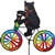 Black Bear on a Large Bicycle Garden Spinner with wheels that spin in a gentle breeze. All hardware included.