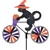 Halloween Cat on a Small Bicycle Garden Spinner with wheels that spin in a gentle breeze. All hardware included.