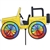 Yellow Jeep Garden Spinner with wheels that spin in a gentle breeze. All hardware included.