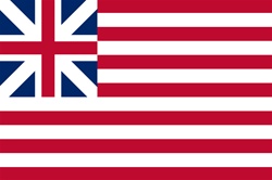 Three feet by Five feet Continental Colors AKA Grand Union Flag with grommets by Valley Forge.