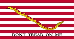 Three feet by five feet First Navy Jack Flag with grommets by Valley Forge.