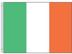 3 feet by 5 feet Ireland Flag by Valley Forge with grommets. Made in the USA.