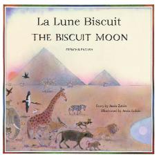 The Biscuit Moon - Bilingual Multicultural Children's Book explores cooperation, scarcity, sharing resources, climate change. Inspiring story for diverse classrooms.