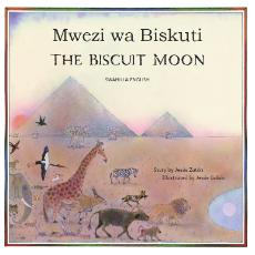 The Biscuit Moon - Bilingual Multicultural Children's Book explores cooperation, scarcity, sharing resources, climate change. Inspiring story for diverse classrooms.