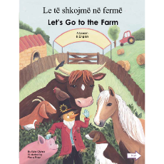 Let's Go to the Farm Bilingual Board Book for Preschool in English with Spanish, Arabic and more.