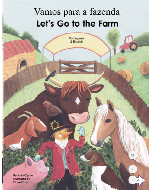 Let's Go to the Farm Bilingual Board Book for Preschool in English with Bulgarian, Romanian and more.