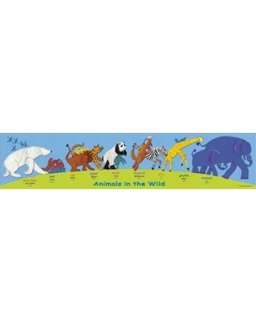 Wild Animals Poster-Multilingual Edition, Multicultural Poster