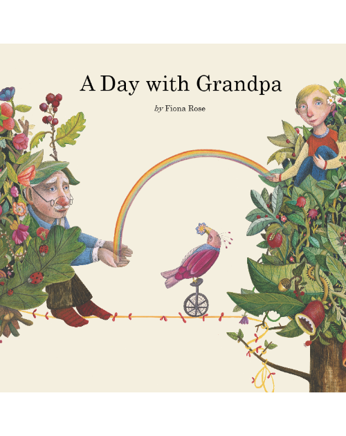 A Day with Grandpa - bond between a child and elderly grandfather. Poetic dual language book.