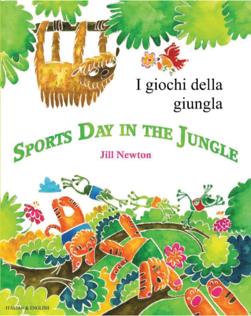 Sports Day in the Jungle - Bilingual Children's Book available in Arabic, Bulgarian, Czech, French, Hungarian, Nepali, Russian, Spanish, and many other languages. Inspiring story for diverse classrooms