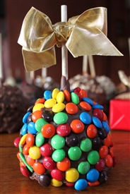 M&M Covered Caramel-Chocolate Apple