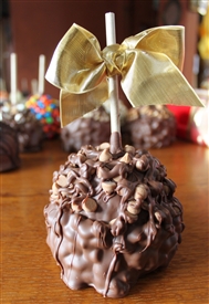 Peanut Butter Chip Caramel-Chocolate Apple