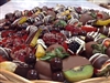 REAL Chocolate Dipped Fruit SMALL 10" Platter | Serves 5-6 |  1 1/2 lbs