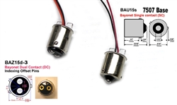 Turn Signal & Taillight Replacement Bulb Bases for Motorcycles & Autos