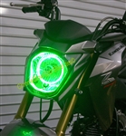 SPORTBIKE LITES Plazma LED Headlight Angel Eye Halo Ring Kit for Kawasaki Z125 Pro