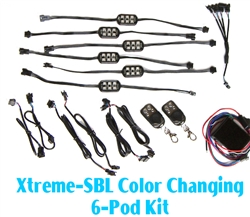 SportBike Lites Xtreme 6-Pod LED Accent Kit