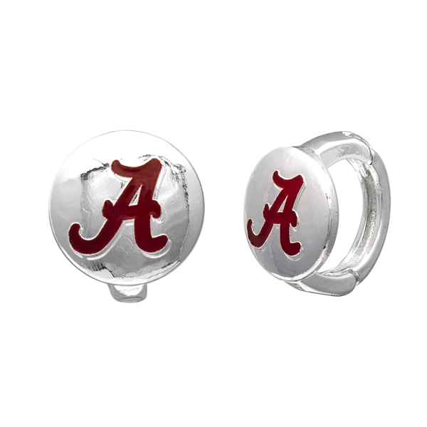 College Fashion University of Alabama Logo Tack Enza Stud Cuff Hoop Earrings