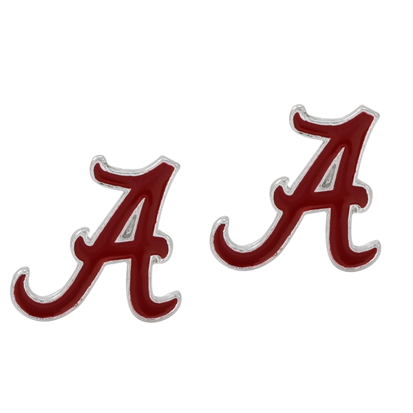 College Fashion University of Alabama Logo Charms MVP Stud Earrings