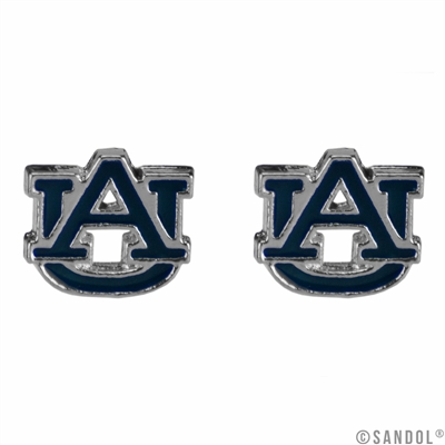 College Fashion Auburn University Logo Charms Stud Earrings