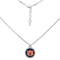 College Fashion Auburn University Logo Charm Necklace