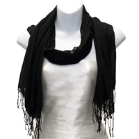 Black Viscose Scarf