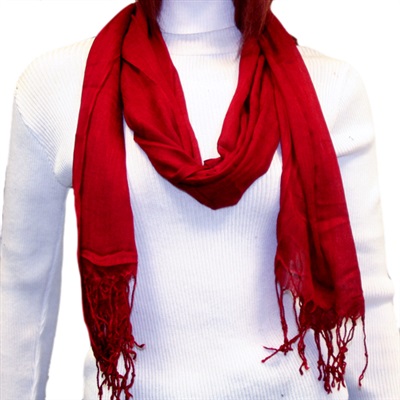 Burgundy Viscose Scarf